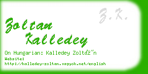 zoltan kalledey business card